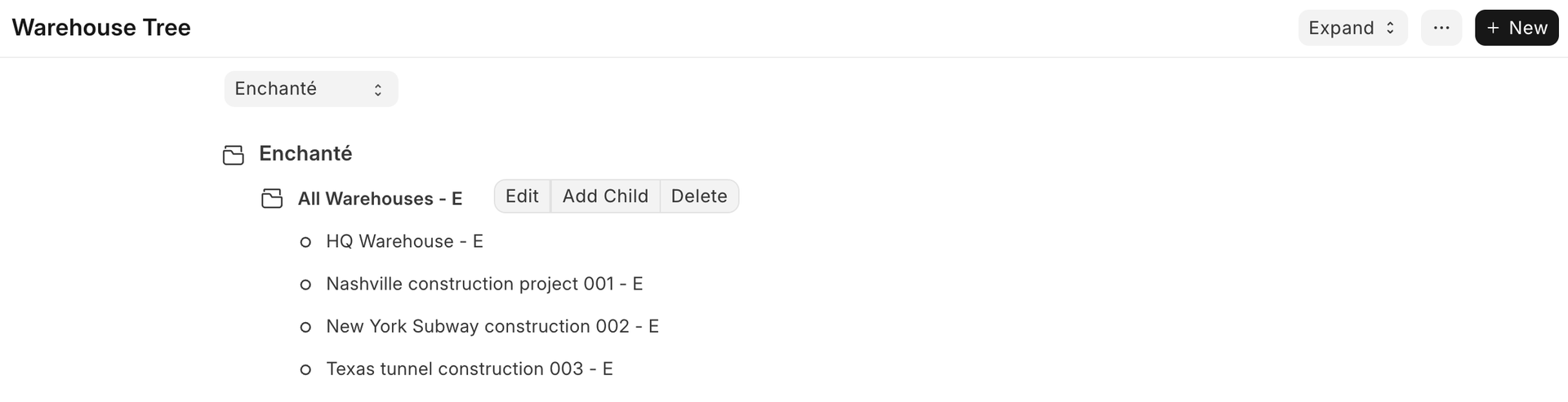 Proje bazlı stok ve varlıkları takip edin